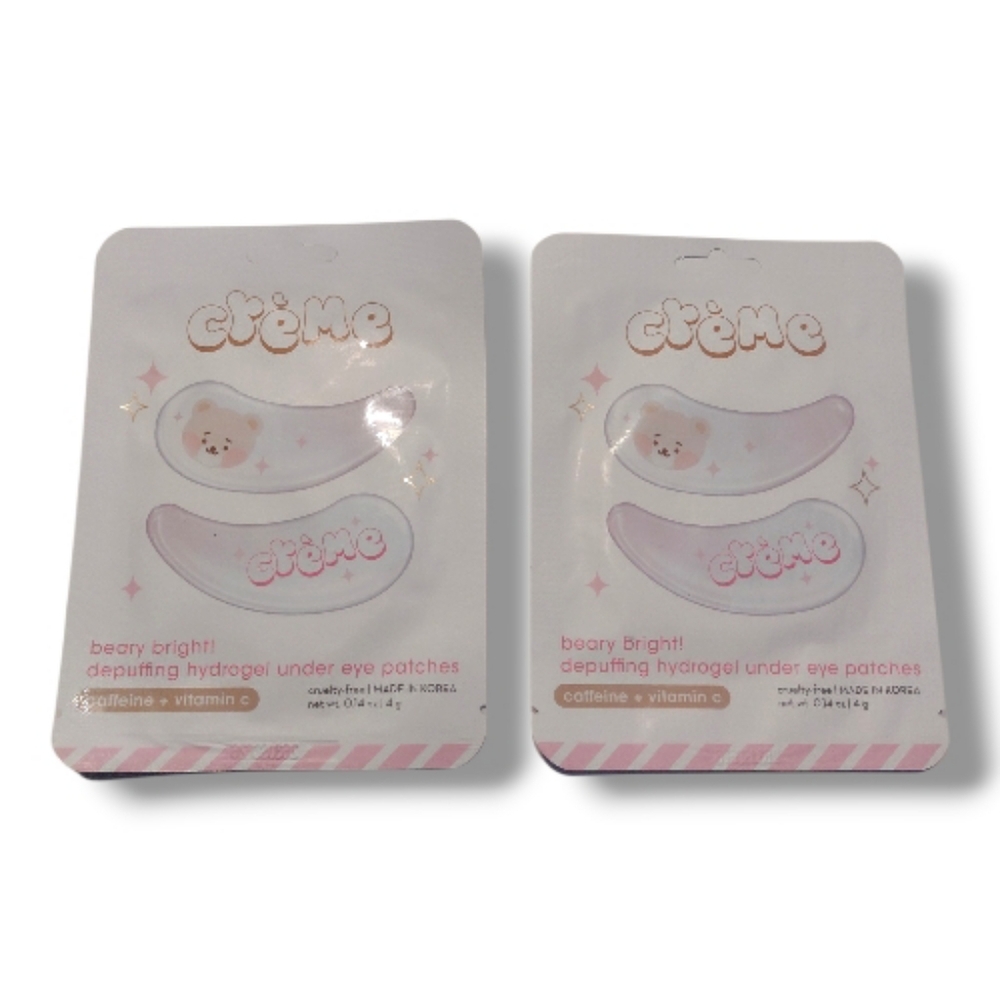 The Crème Shop Beary Bright Depuffing Hydrogel Under Eye Patches
